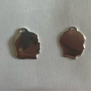 Sterling silver Silhouette Charms. Girl and boy.